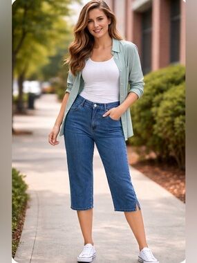 Gloria Vanderbilt Womens classic‎ fit Capri jeans 10